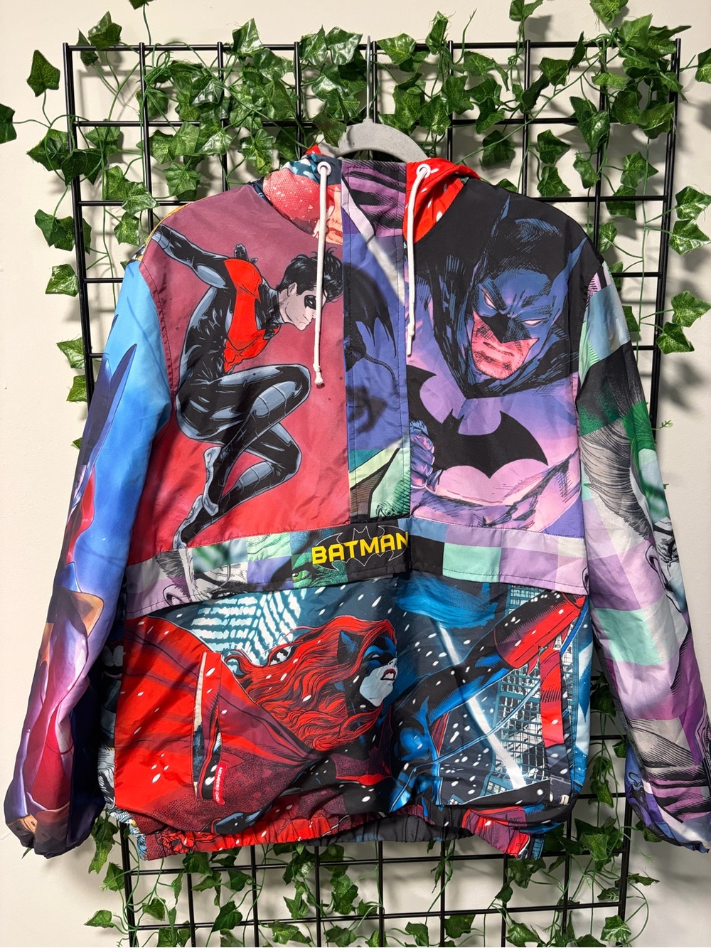 Batman Comic Members Only Collage Pullover Hoodie - Multicolor